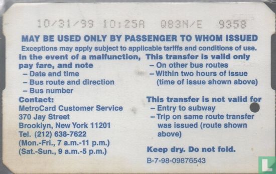 Bus Transfer - May be Used Only - Image 1