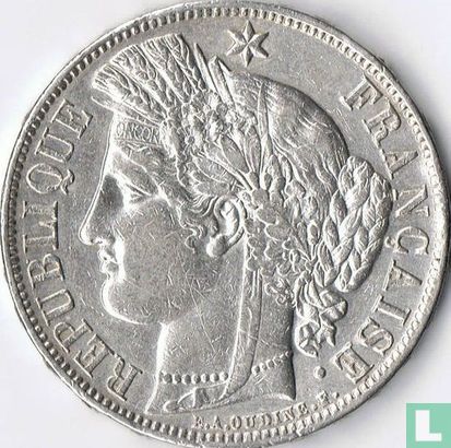 Frankreich 5 Franc 1870 (Ceres - A - mit Legende) - Bild 2