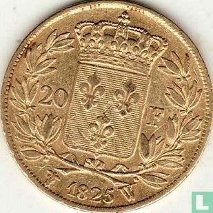 France 20 francs 1825 (W) - Image 1