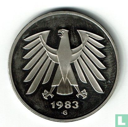 Germany 5 mark 1983 (G) - Image 1