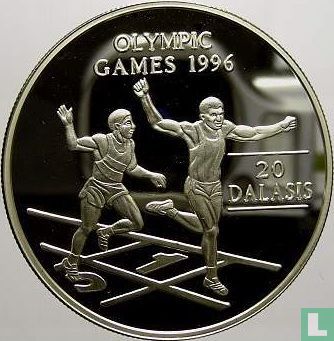 The Gambia 20 dalasis 1994 (PROOF) "1996 Summer Olympics in Atlanta" - Image 2
