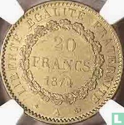 France 20 francs 1874 - Image 1