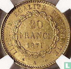 Frankreich 20 Franc 1871 - Bild 1
