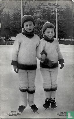 Prinz Wilhelm und Prinz Louis Ferdinand beim Schlittschuhlaufen - Afbeelding 1