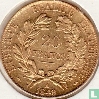 Frankrijk 20 francs 1849 (Ceres) - Afbeelding 1