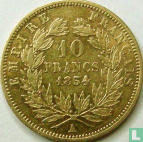 France 10 francs 1854 (tranche striée) - Image 1