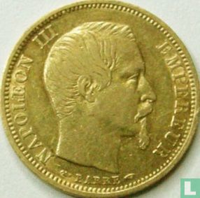 Frankrijk 10 francs 1854 (geribbelde rand) - Afbeelding 2