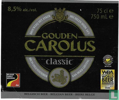 Gouden Carolus Classic (75cl) - Afbeelding 1