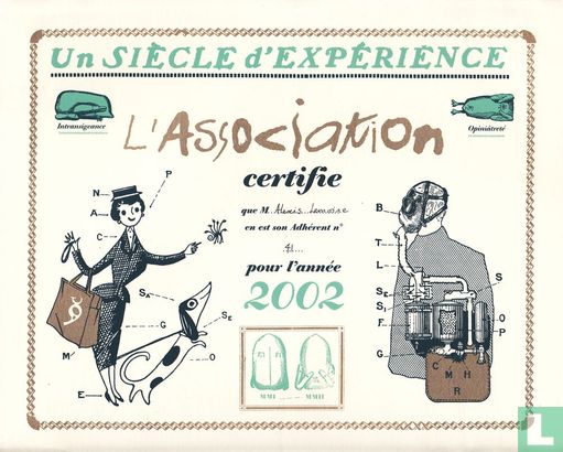 Certificat d'adhération 2002