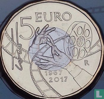 Italië 5 euro 2017 "50th anniversary of the death of Totò" - Afbeelding 1