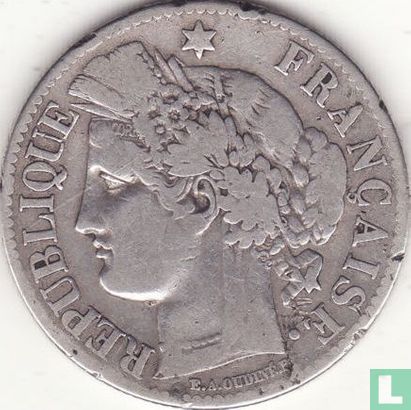 France 2 francs 1871 (small A) - Image 2