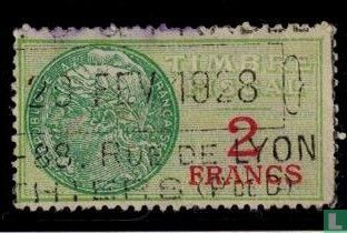 France timbre fiscal - Daussy 1925 (2,00F)