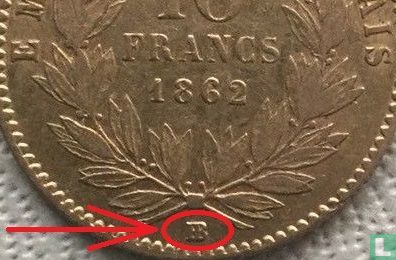 Frankreich 10 Franc 1862 (BB) - Bild 3