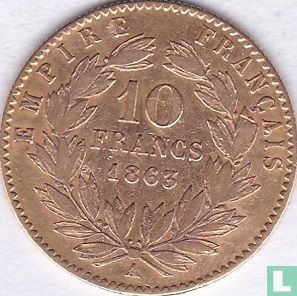 Frankrijk 10 francs 1863 (A) - Afbeelding 1
