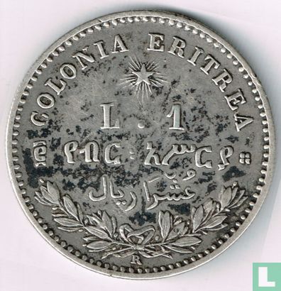 Eritrea 1 lira 1890 - Image 2