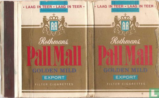 Rothmans - Pall Mall - Golden Mild - Export - Image 1