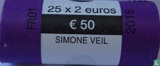 Frankrijk 2 euro 2018 (rol) "Homage to Simone Veil" - Afbeelding 3