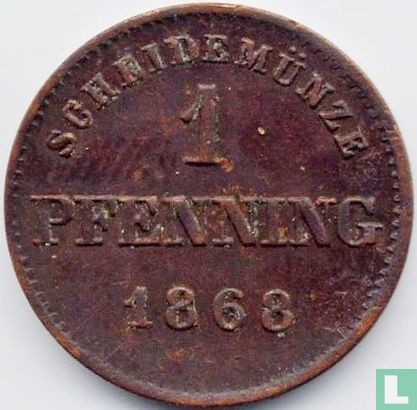 Beieren 1 pfenning 1868 - Afbeelding 1