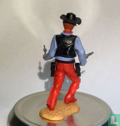 Cowboy with two revolvers blue / black - Image 3