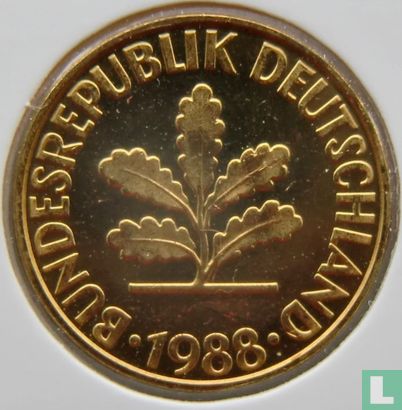 Duitsland 10 pfennig 1988 (F) - Afbeelding 1