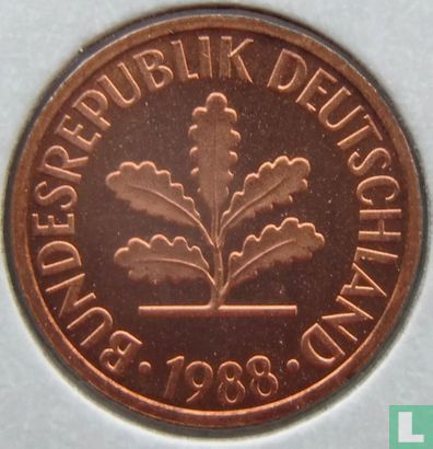 Duitsland 2 pfennig 1988 (J) - Image 1