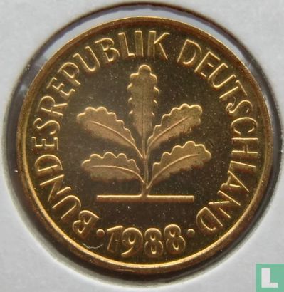 Germany 5 pfennig 1988 (F) - Image 1