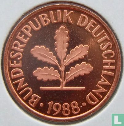 Germany 2 pfennig 1988 (D) - Image 1