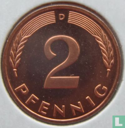 Germany 2 pfennig 1988 (D) - Image 2