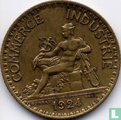 France 1 franc 1924 (closed 4) - Image 1