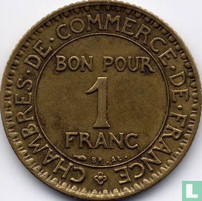 France 1 franc 1924 (closed 4) - Image 2