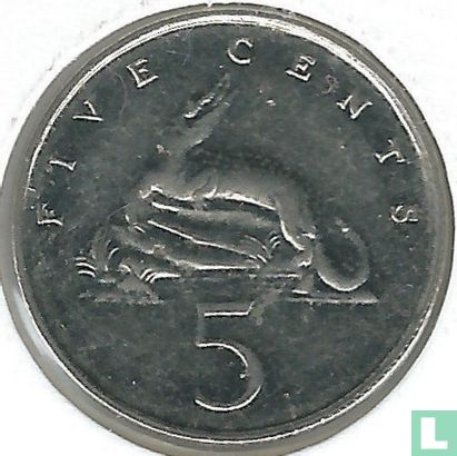 Jamaika 5 Cent 1991 - Bild 2