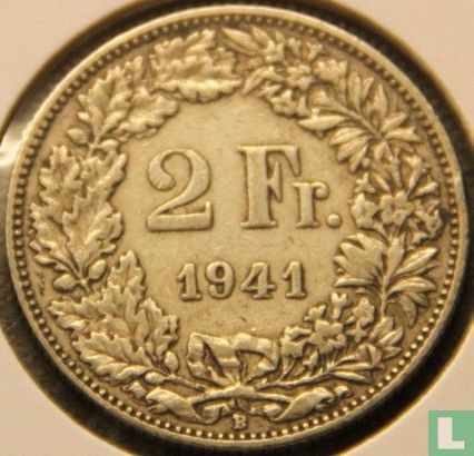 Zwitserland 2 francs 1941 - Afbeelding 1