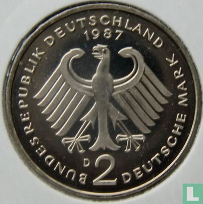 Duitsland 2 mark 1987 (D - Konrad Adenauer) - Afbeelding 1