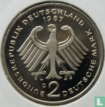 Germany 2 mark 1987 (D - Theodor Heuss) - Image 1