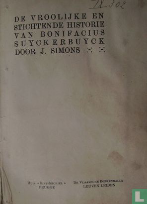 De vroolijke en stichtende historie van Bonifacius Suyckerbuyck - Image 1