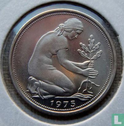 Allemagne 50 pfennig 1975 (F) - Image 1