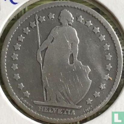 Switzerland 1 franc 1875 - Image 2