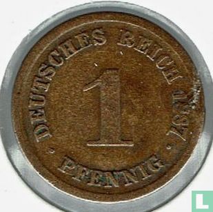 Empire allemand 1 pfennig 1887 (D) - Image 1
