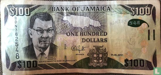 Jamaïque 100 Dollars 2017 - Image 1