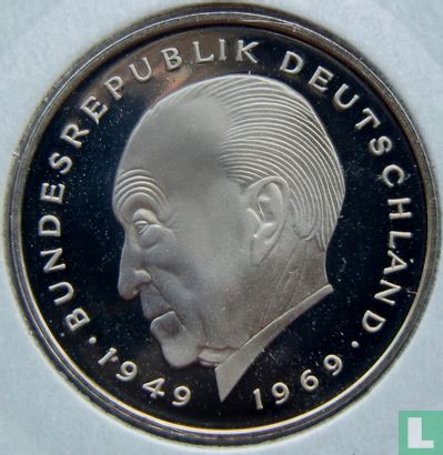 Germany 2 mark 1982 (PROOF - D - Konrad Adenauer) - Image 2