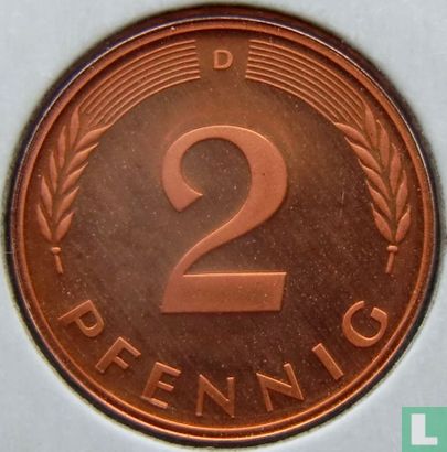 Duitsland 2 pfennig 1982 (PROOF - D) - Afbeelding 2
