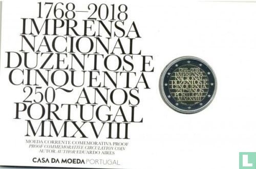 Portugal 2 euro 2018 (PROOF - folder) "250th anniversary of the Imprensa Nacional - Casa da Moeda" - Afbeelding 2