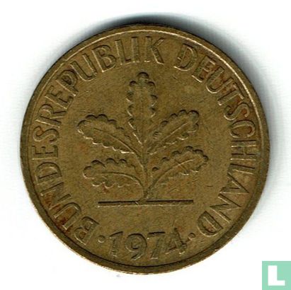 Germany 10 pfennig 1974 (D) - Image 1