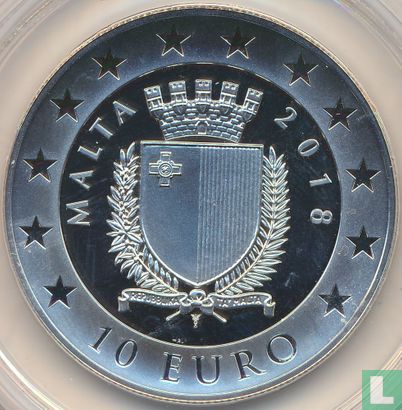 Malta 10 euro 2018 (PROOF) "50 years Central Bank of Malta" - Afbeelding 1