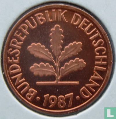 Duitsland 2 pfennig 1987 (F) - Afbeelding 1