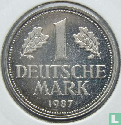 Germany 1 mark 1987 (D) - Image 1