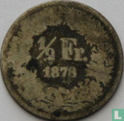 Zwitserland ½ franc 1878 - Afbeelding 1
