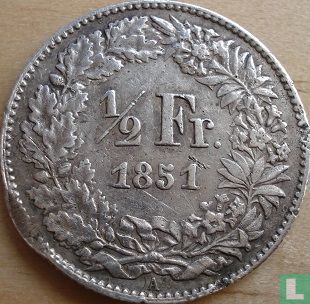 Zwitserland ½ franc 1851 - Afbeelding 1