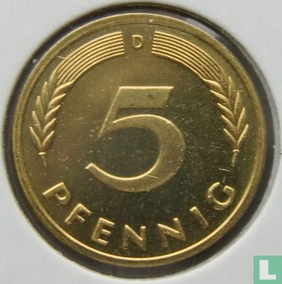 Duitsland 5 pfennig 1987 (D) - Afbeelding 2