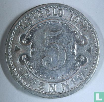 Witten 5 pfennig 1920 - Afbeelding 1